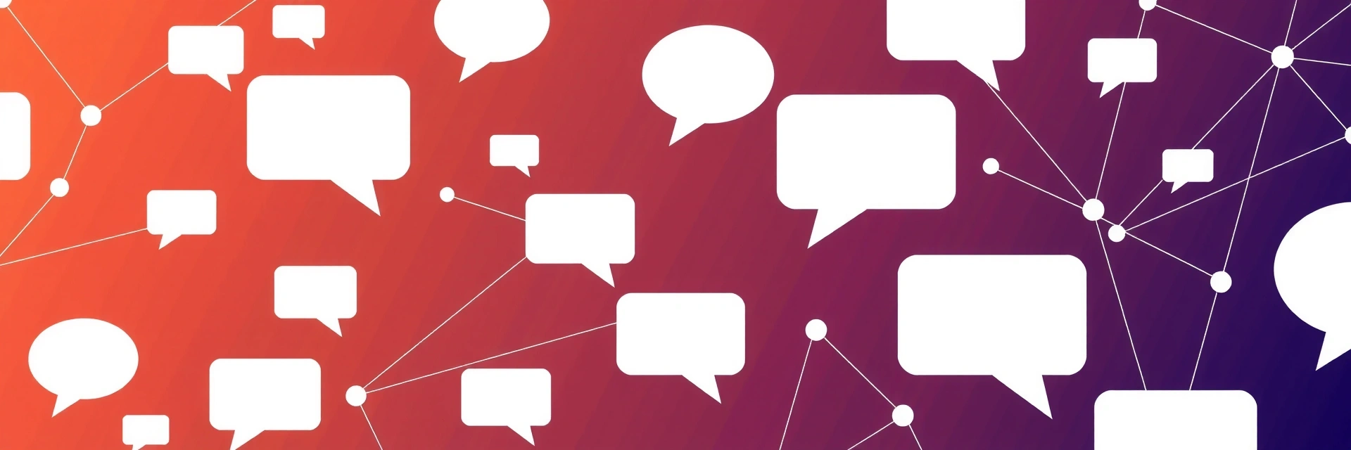 Imagine abstractă a comunicării, baloane de vorbire, linii de conexiune